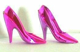 Doll Shoes High Heel Pumps 11.5 - 12 inch fashion dolls METALLIC PINK