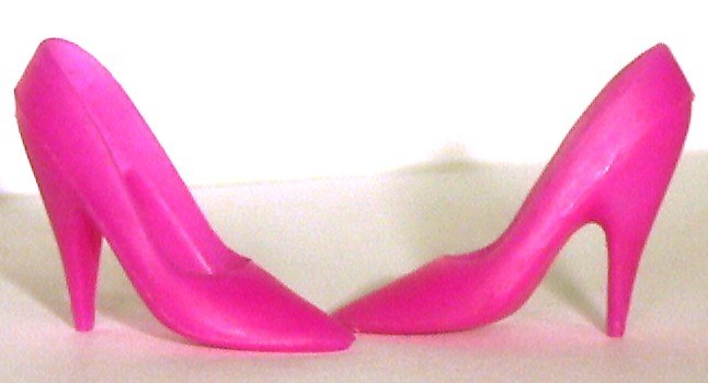 Fashion Doll Shoes for 11.5 to 12 inch dolls FUCHSIA HIGH HEELS, Candi Brand
