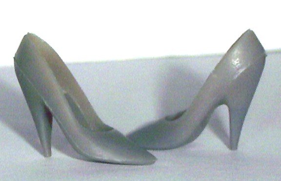 DOLL SHOES for 11.5 to 12 Inch dolls shoes GRAY HIGH HEEL PUMPS, Candi
