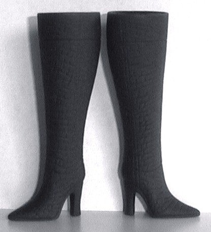Fashion Doll Boots for 11.5-12" dolls CHARCOAL GRAY MATTE BLACK, Candi Brand