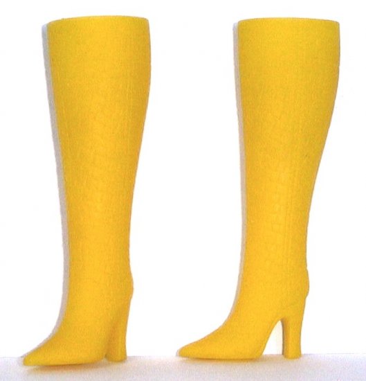 Fashion Doll Boots for 11.5-12" dolls, GOLDEN YELLOW, Candi Brand