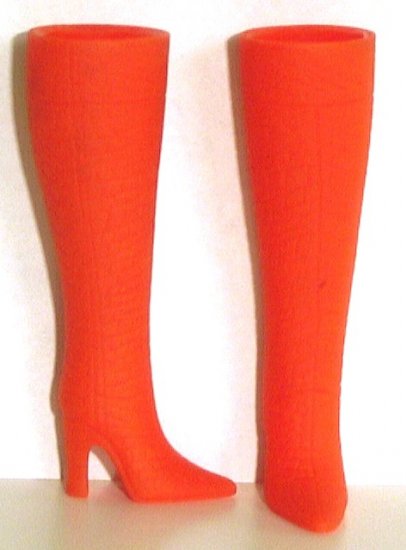 Fashion Doll Boots for 11.5-12" dolls, BRIGHT ORANGE, Candi Brand
