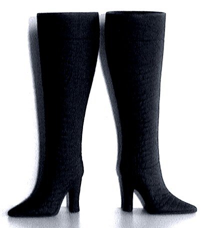 Doll Boots for 11.5-12" fashion dolls, BLACK, Candi Brand
