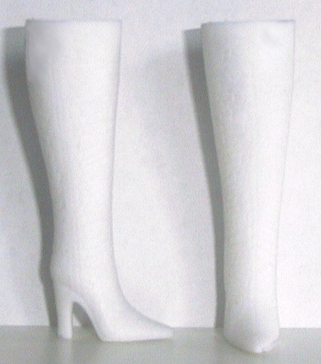 Doll Boots for 11.5-12" fashion dolls, WHITE, Candi Brand