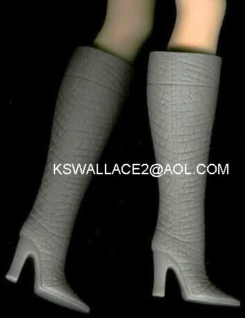 Doll Boots fit 11.5 to 12 Inch dolls GRAY Candi Brand