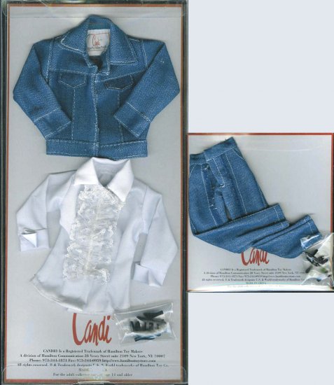 Doll Jacket Blue Jeans Blouse by Candi 11.5" fashion dolls