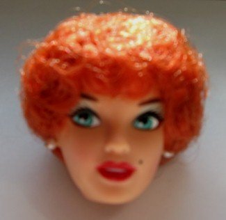 DOLL HEAD Vintage Redhead Bubble Cut 11.5 to 12 INCH fashion dolls Candi