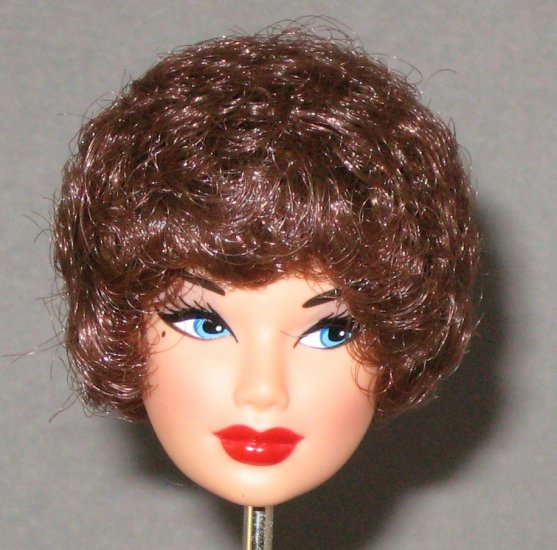 DOLL HEAD Vintage Brunette Bubble Cut 11.5 to 12 INCH fashion dolls Candi