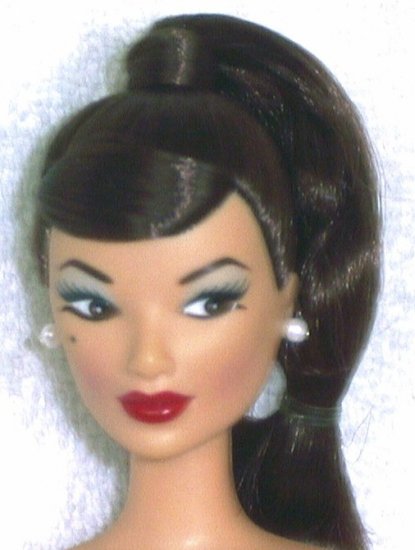 Doll Head Vintage Asian Swirl 11.5 to 12 INCH fashion dolls Candi
