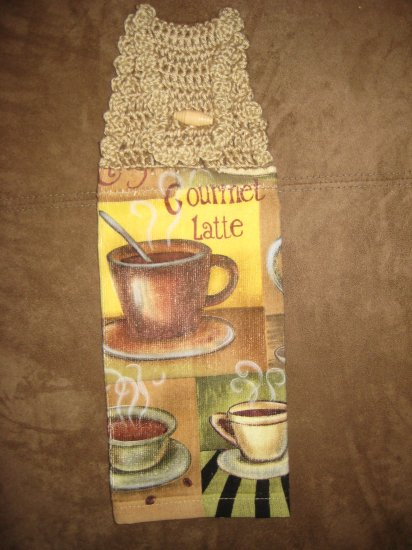 Crochet Top Coffee Shop Towel