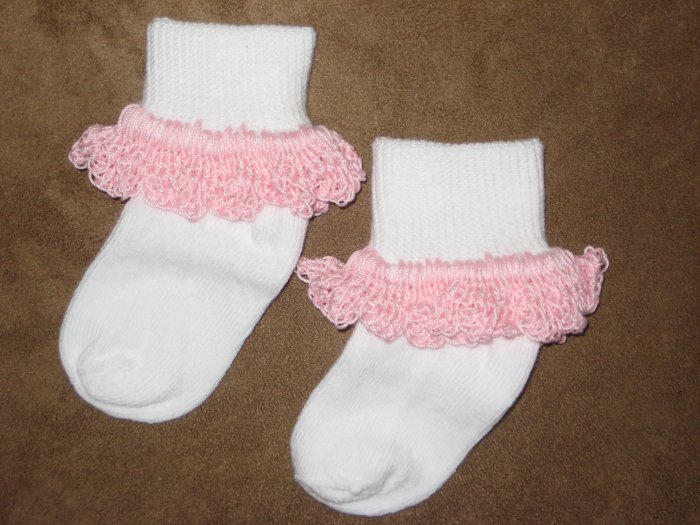 Crochet Cuff Sock (Pink)