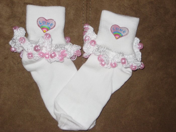 Heart Beaded Sock