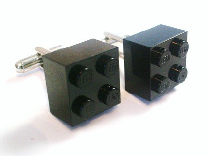 Black Lego Cufflinks