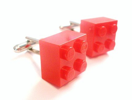 Red Lego Cufflinks