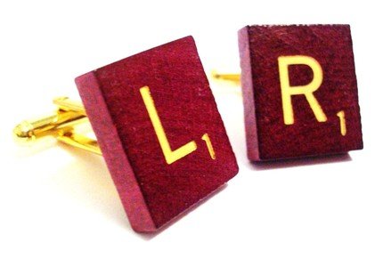 Scrabble Deluxe Gold-Plated Cufflinks