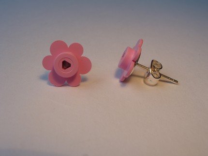 Lego Flower Earrings