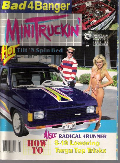 MINITRUCKIN... BAD 4 BANGER.. WINTER 1989 ISSUE TRUCK MAGAZINE