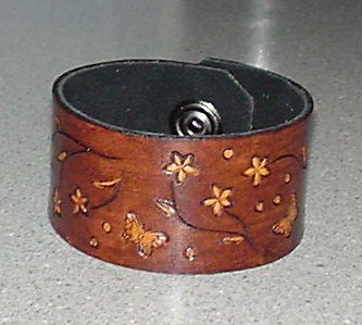 Flower Power Leather Bracelet