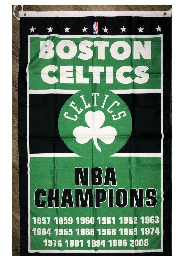 Boston Celtics Flag X Ft Banner Polyester Basketball Celtics