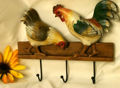 Colorful Chicken & Rooster Hook