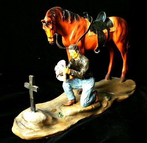 Cowboy w/ Horse In Mourning