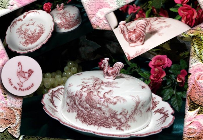 Round Rooster Dish