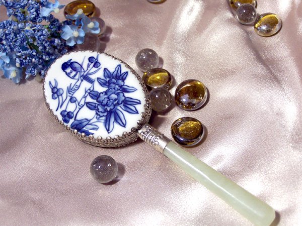 Blue and White Mirror