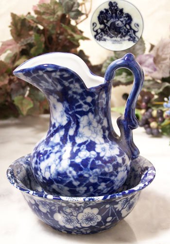 Bowl and Pitcher Calico Design