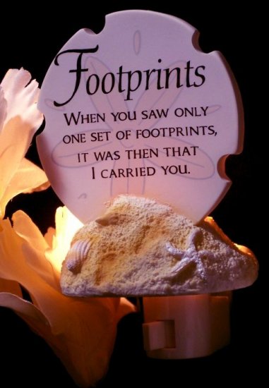 Footprints" Poem Night Light