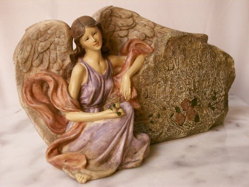 Angel Leaning On Rock "Bless This Home