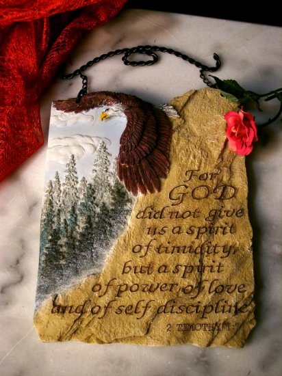 Spiritual Hanging Eagle Plaque W/ Hanger