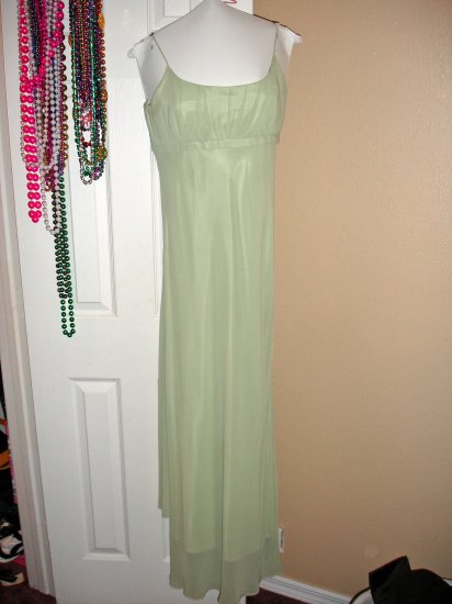 Sleek lt. green pagent dress