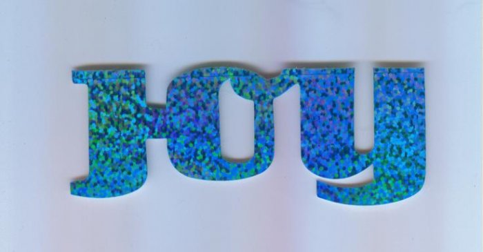 Scrapbooking Die Cuts Cut Blue Prismatic LOWERCASE JOY