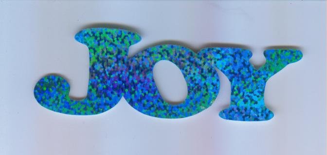 Scrapbooking Die Cuts Cut Blue Prismatic UPPERCASE JOY