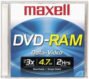 MAXELL 636070 DVD-RAM Recordable 4.7 GB DVD Disc