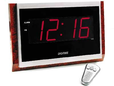 Ikasumoto Giant Face Led Alarm Clock with Remote Control