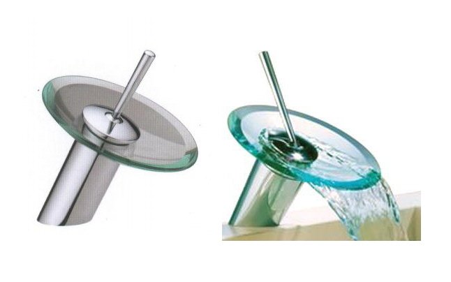 Ikasumoto Glass Waterfall Roman Faucet
