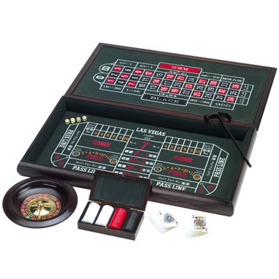 3-in-1 Wooden Casino Game (Large)