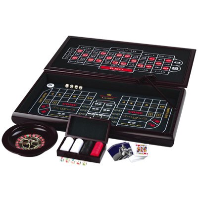 6-in-1 Wooden Casino Game