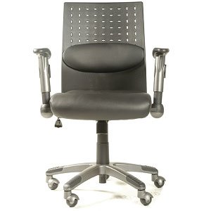 Leda Manager Leather Office Chair (Black)