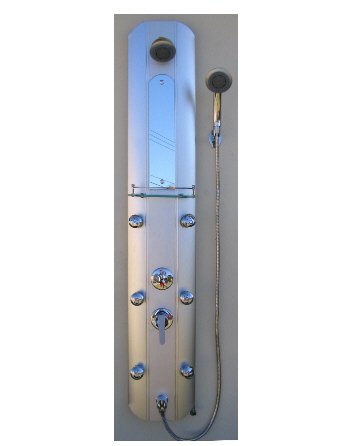 Ikasumoto 59" Aluminum Shower Panel with 6 Jet Massage Showerheads