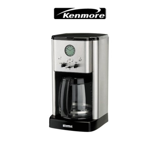 Kenmore Stainless Steel 12 cup Classic Coffee Maker With Clock