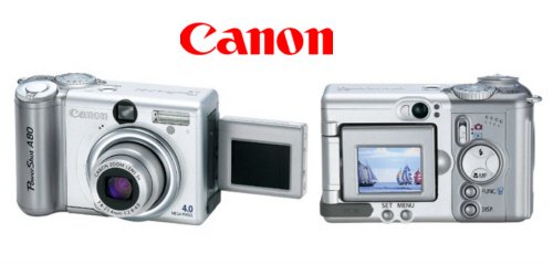 Canon PowerShot A80 - 4.0 Megapixel Digital Camera with 3x Optical Zoom & Twisting LCD Screen