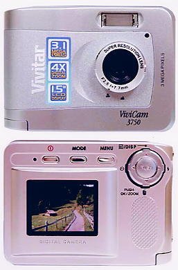 Vivitar VIVICAM-3750 3.2 Megapixel Pocket Size Digital Camera with 1.5" LCD Screen