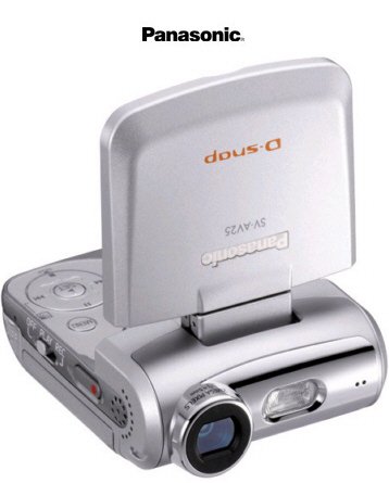 Panasonic SV-AV25 SD Video Camera with Flip-up LCD, MPEG4 Video, Voice Recorder