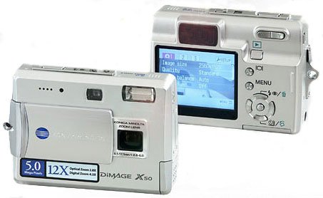 Konica-Minolta Dimage X50 Pocket Size - 5.4 Megapixel, 2.8x Optical/4.3x Digital Zoom Digital Camera