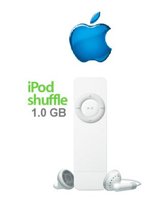 Apple iPod Shuffle 1.0GB Pocket-Size Digital Music MP3 Player