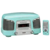 Teac SLD-90T Retro-Styled Digital AM/FM Clock Radio with CD Player and Remote (Turquoise)