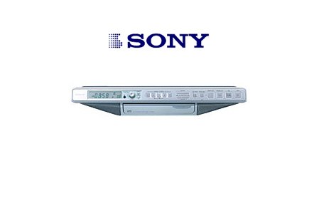 Sony ICF-CD553RM Slim CD Clock Radio - Under Cabinet Style AM/FM, TV and Weather Band with Remote C