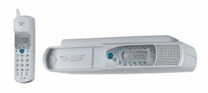 GE Kitchen Spacemaker Cordless Phone With Answering Machine & AM/FM Clock Radio